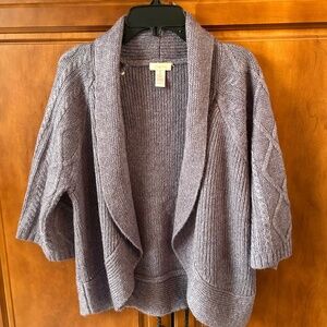 Purple Knit Short Sweater by Cico’s Size 1 (Medium)